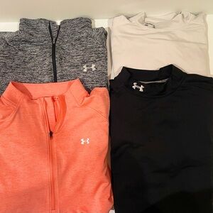 Under Armour Women's Long Sleeve Tees - Black, Gray, White, Coral